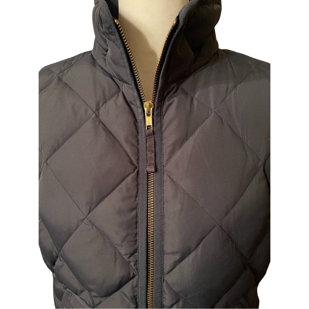 J. Crew Navy Blue Down Filled Quilted Puffer Vest Size Medium - Picture 8 of 10